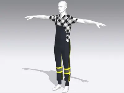 Worker Cloth Low-poly 3D model order