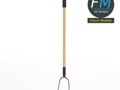Two-tined pitchfork 3D model