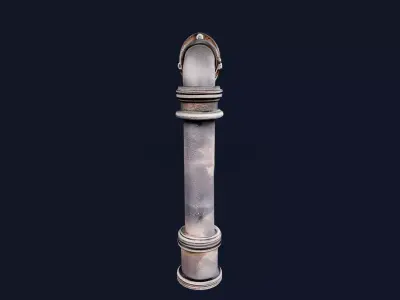 Game-Ready Industrial Pipe Segment  3D model