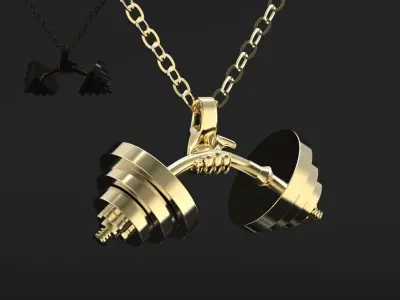 Pendant dumbbell 3D print model