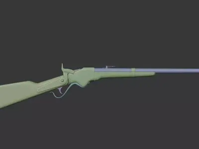 Spencer Carbine Repeater Rifle 3D model 3D model