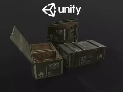 Ammo military box Low-poly 3D model