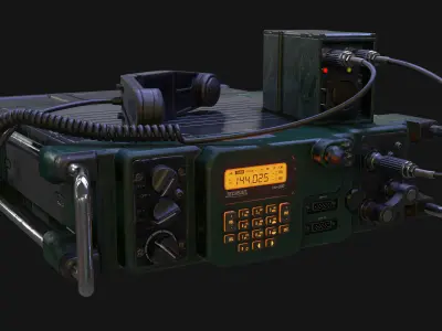 Military Radio Real Time - PBR Low-poly 3D model