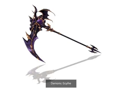 36 - Fantasy Scythes Collection 3D Model Pack