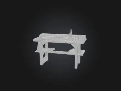 Realistic Crafting Table Model Low-poly 3D model