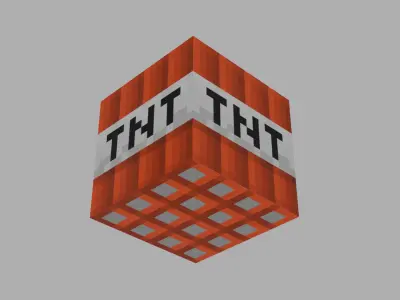 Minecraft TNT Low-poly 3D model