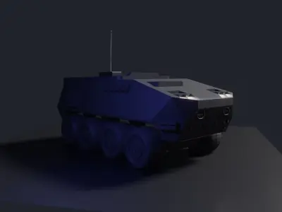Police armored van 3D model