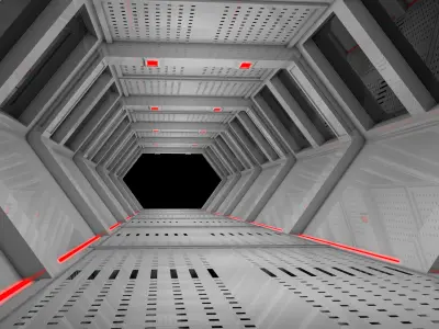 Sci Fi Corridor 3D model 161