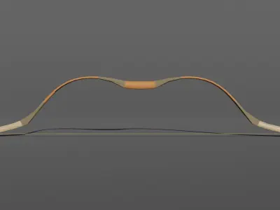 Composite Bow Low-poly 3D model
