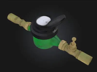 Water Meter Valve Functional Utility Component 3D model