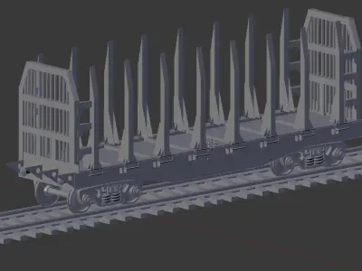 cargo trolley Free 3D model