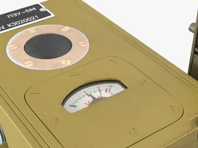 Military Soviet Hand Crank Power Generator 3D model