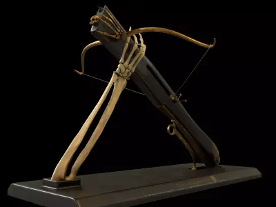 Medieval crossbow 3D model purchase