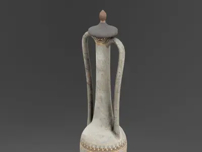 Ancient Golden Urn  Low-poly 3D model