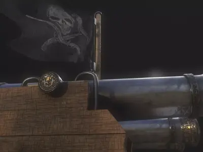 Pirate Artillery Pack - Game Ready 3D Models Low-poly 3D model