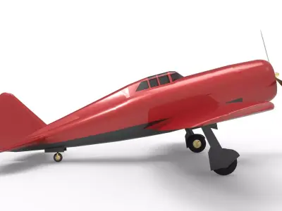 The Republic P-47 Thunderbolt Low-poly 3D model