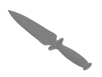 battle knife v16 3D model