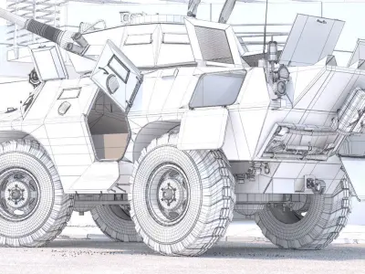 Cadillac V150 animated 3D model