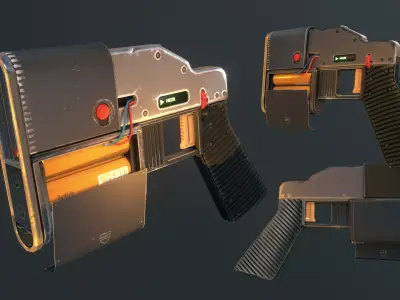 Hackzr - Hacking taser gun Low-poly 3D model