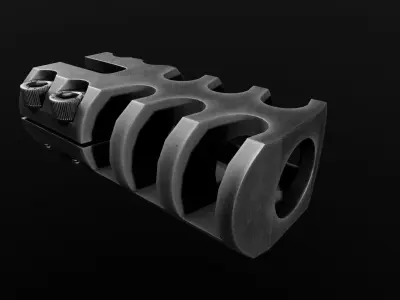 Grizzly Gunworks Defcon 1 Shotgun Muzzle Brake Low-poly 3D model