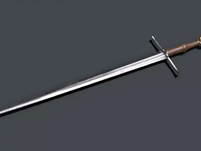 Long Sword Low-poly PBR Low-poly 3D model