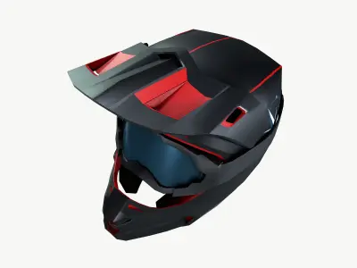 Sports Helmet Low-poly 3D model