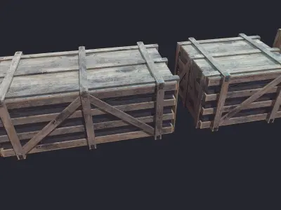 Box LowPoly Low-poly 3D model