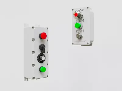 button box control box 3D model