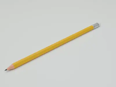 Low poly pencil Free low-poly 3D model