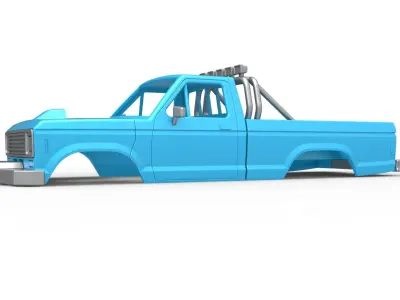 Shell of vintage Ranger Monster Truck Scale 1 to 25 3D print model