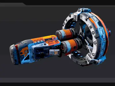 SF Warp Drive - EX6 Low-poly 3D model
