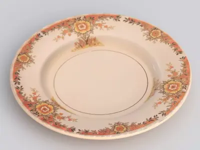 Antique and vintage plate v8 3D model