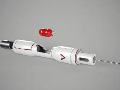 Futuristic SciFi medical injector Low-poly 3D model