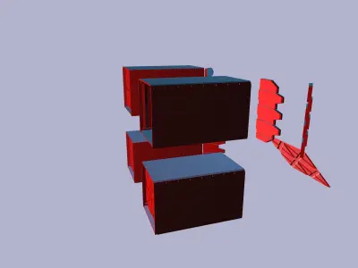sci-fi Storage containers 3D model