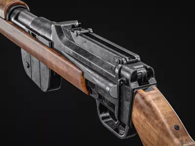 Eriksens M1933  Rifle Low-poly 3D model