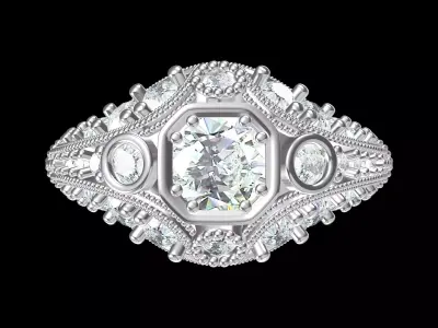 Wedding Ring  3D print model 408