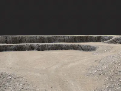 Mine Excavation Low-poly 3D model