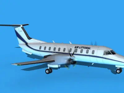 Embraer EMB120 Air Littoral 3D model