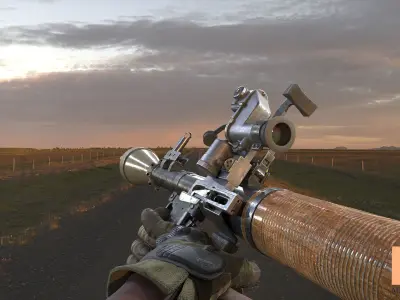 FPS Rocket Launcher Animation Low-poly 3D model