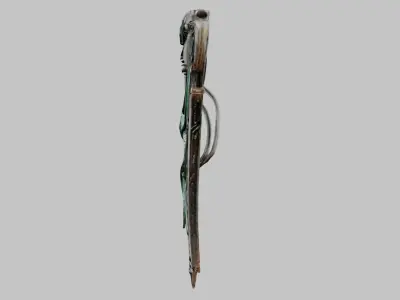 Emerald Serpent Shield Emblem 3D Model Low-poly 3D model