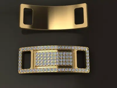 Lace Lock Clip Full Diamond Tag 3D print model