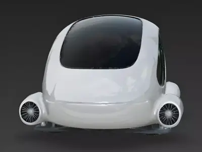 Realistic Futuristic Transit Pod 3D Model Low-poly 3D model