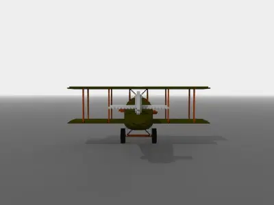 Voxel Airplane Low-poly 3D model
