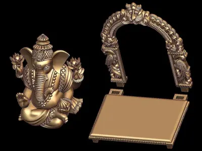 GANESHA WITH STAND 3D 3D print model