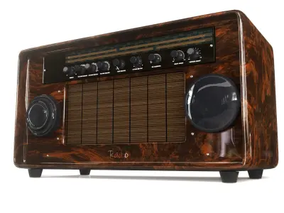 Old Radio 2023 Low-poly 3D model