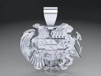 Armenia  coat of arms necklace 486 3D print model