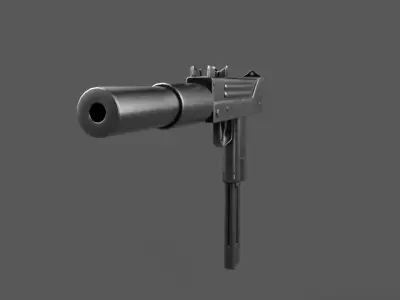 MAC-10 SMG Low-poly 3D model buy