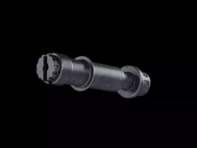 Stock module muzzle brake gear industrial part 3D model