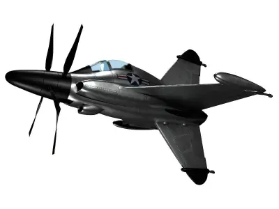 Convair XFY-1 Pogo  Low-poly 3D model