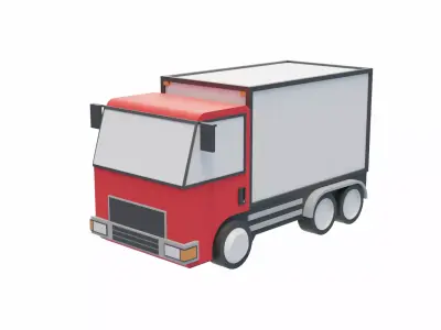 Box Truck Low-poly 3D model purchase